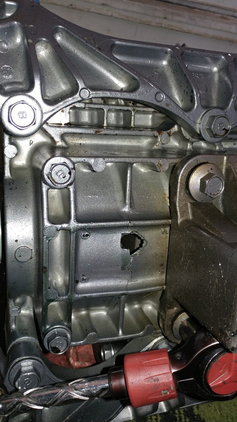 hole is about the size of a nickel